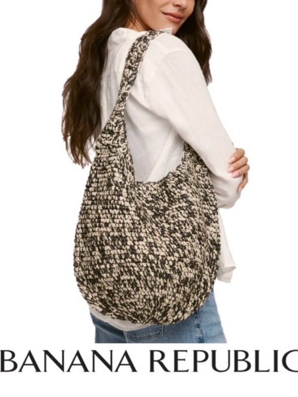 Banana Republic Raffia Tote Bag
